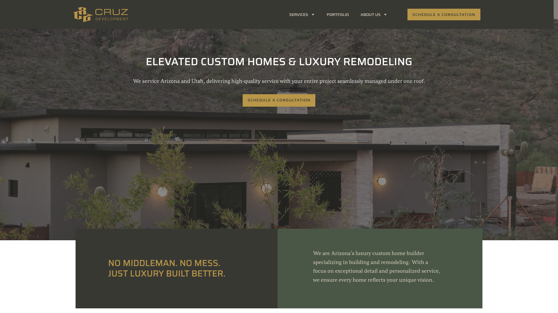 Cruz Development — Building a digital foundation for a word-of-mouth luxury home builder