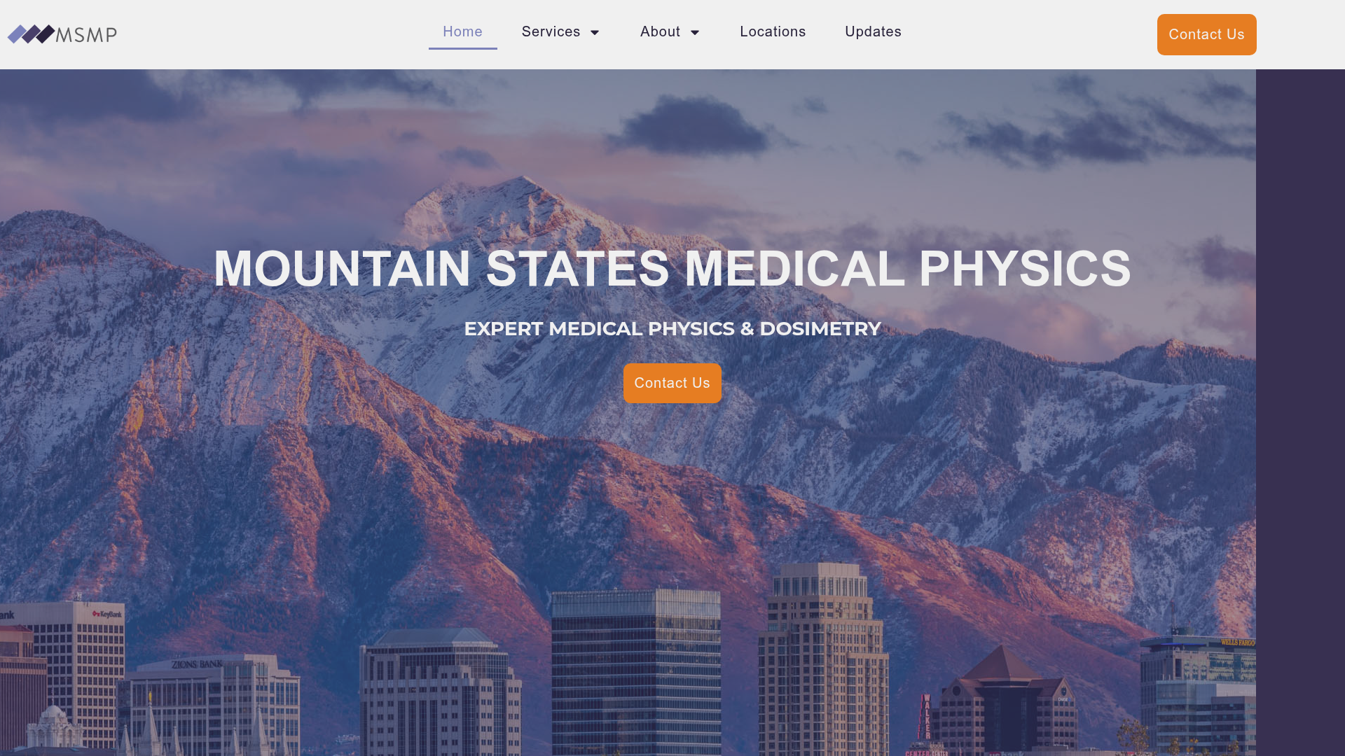 Mountain States Medical Physics — website preview